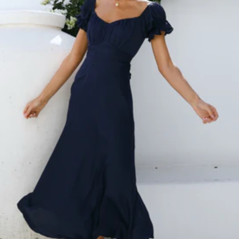 Elegant Navy Blue Dress